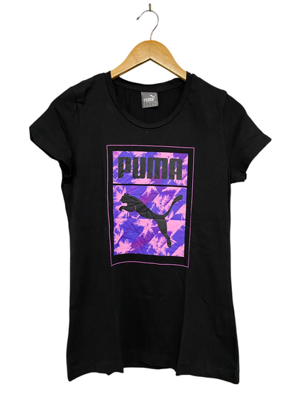 PUMA |M| BUST 16| A38| BLACK TROPICAL BOX-LOGO ATHLETIC T-SHIRT