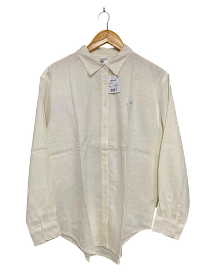 ANKO |M| BUST 22| A38| OFF-WHITE OFF-DUTY CREAM BUTTON-DOWN LONG-SLEEVE SHIRT