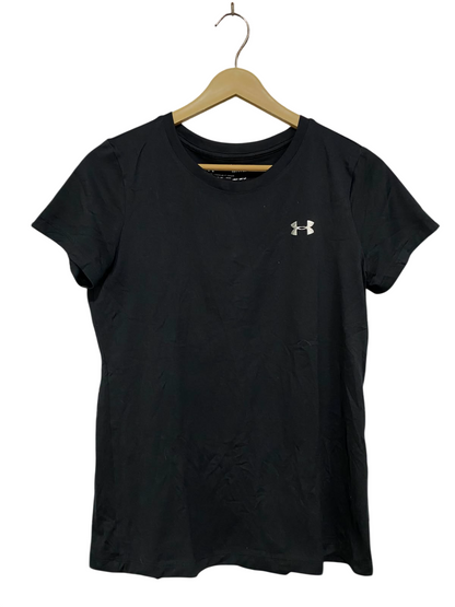 UNDER ARMOUR |S/M| BUST 18| A38| CLASSIC BLACK HEATGEAR ATHLETIC T-SHIRT