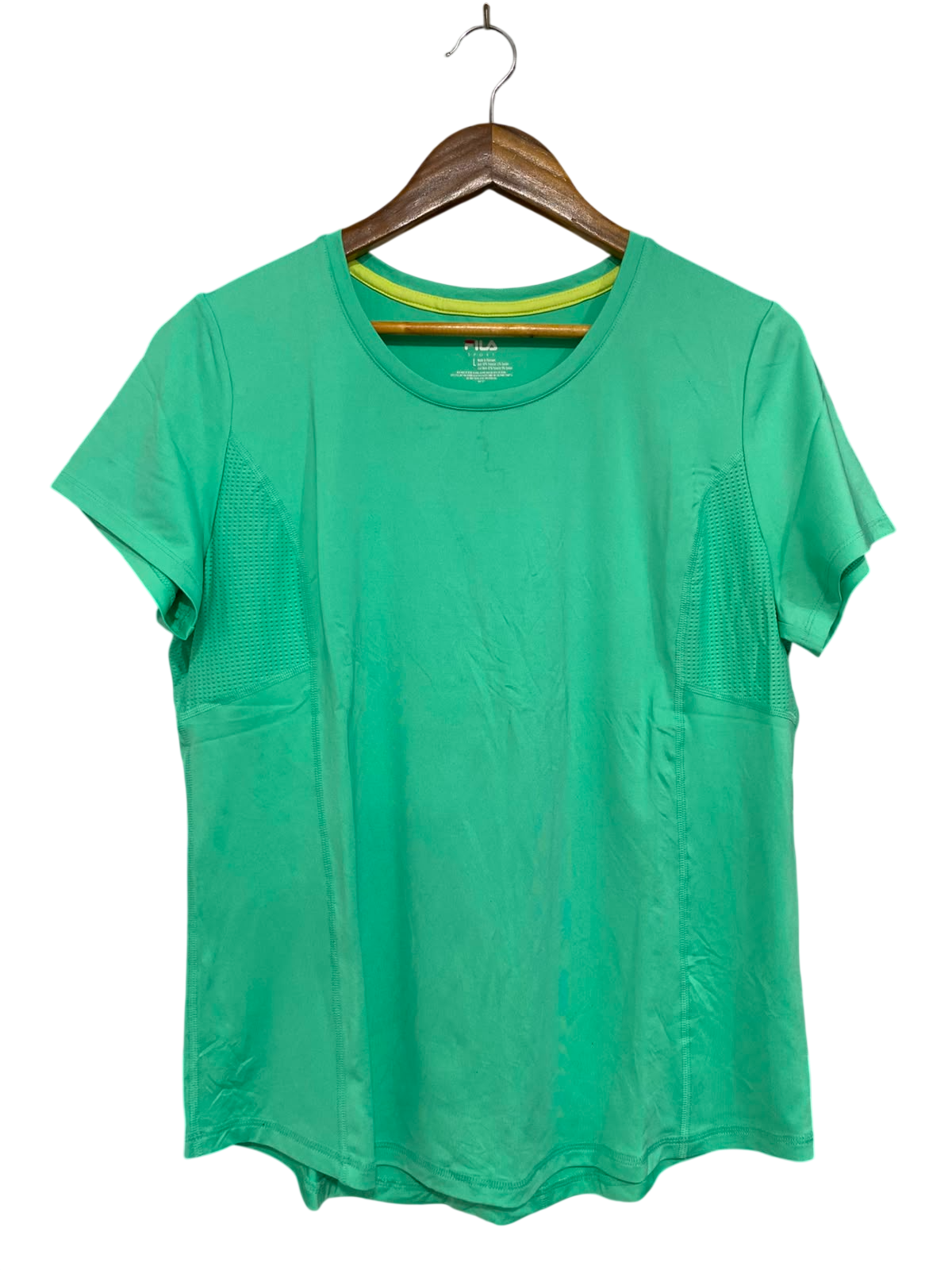 FILA |L| BUST 18| A38| MINT GREEN MESH-PANEL ATHLETIC PERFORMANCE T-SHIRT