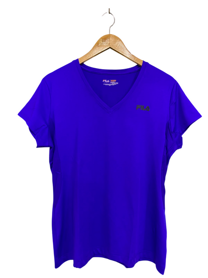 FILA |XL| BUST 20| A38| ROYAL BLUE V-NECK ATHLETIC PERFORMANCE T-SHIRT