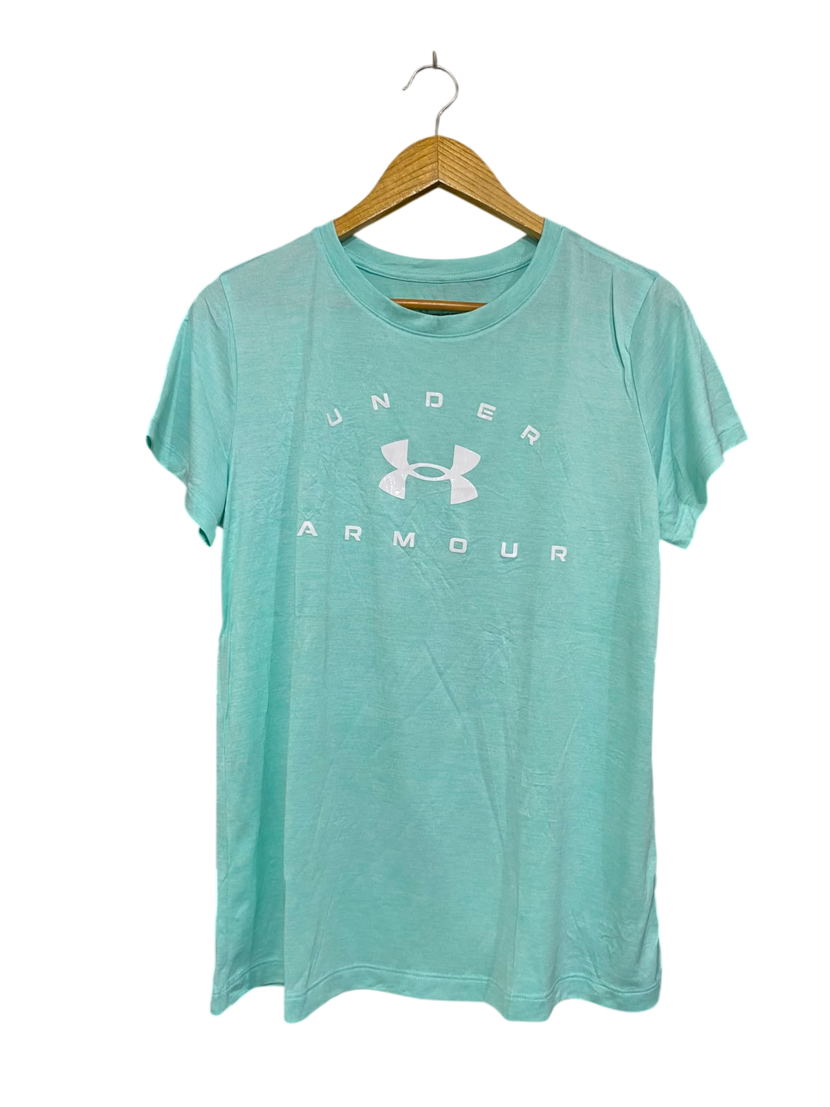 UNDER ARMOUR |L| BUST 20| A38| MINT GREEN ATHLETIC PERFORMANCE T-SHIRT