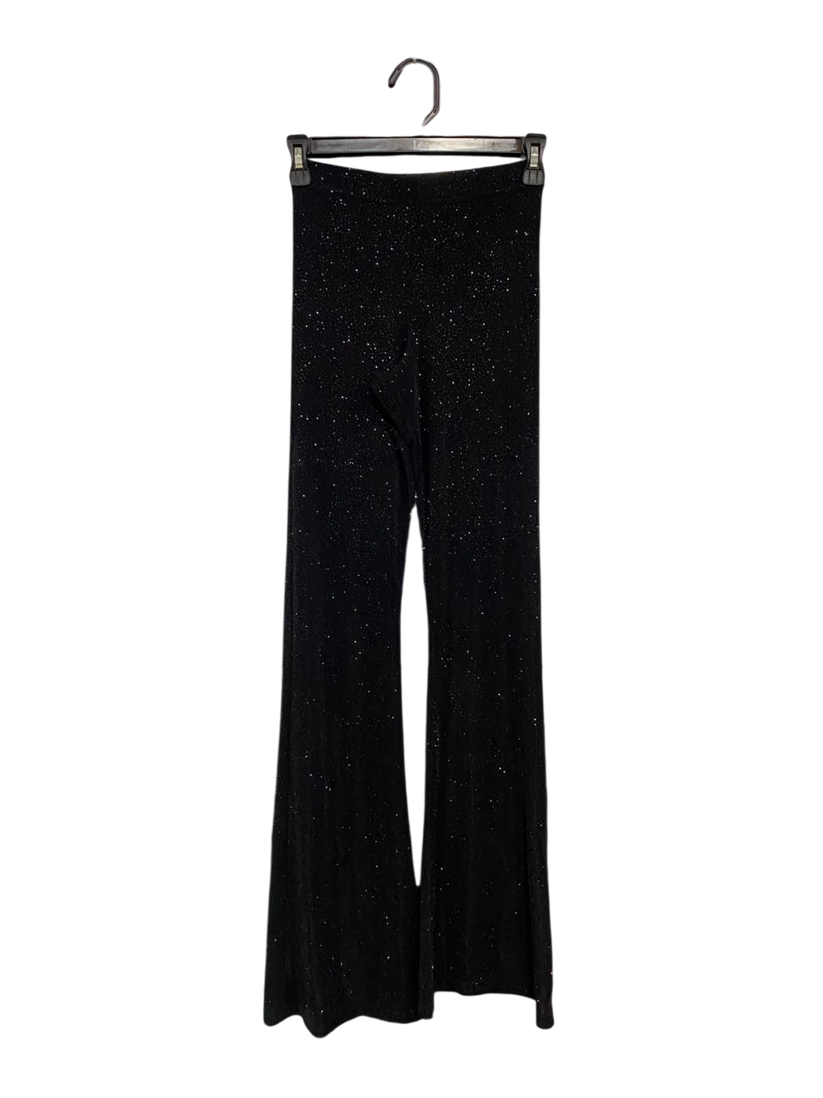URBAN |XS| WAIST 22| A38| BLACK SPARKLE SHIMMER HIGH-WAIST WIDE-LEG LOUNGE PANTS