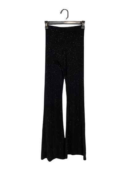 URBAN |XS| WAIST 22| A38| BLACK SPARKLE SHIMMER HIGH-WAIST WIDE-LEG LOUNGE PANTS