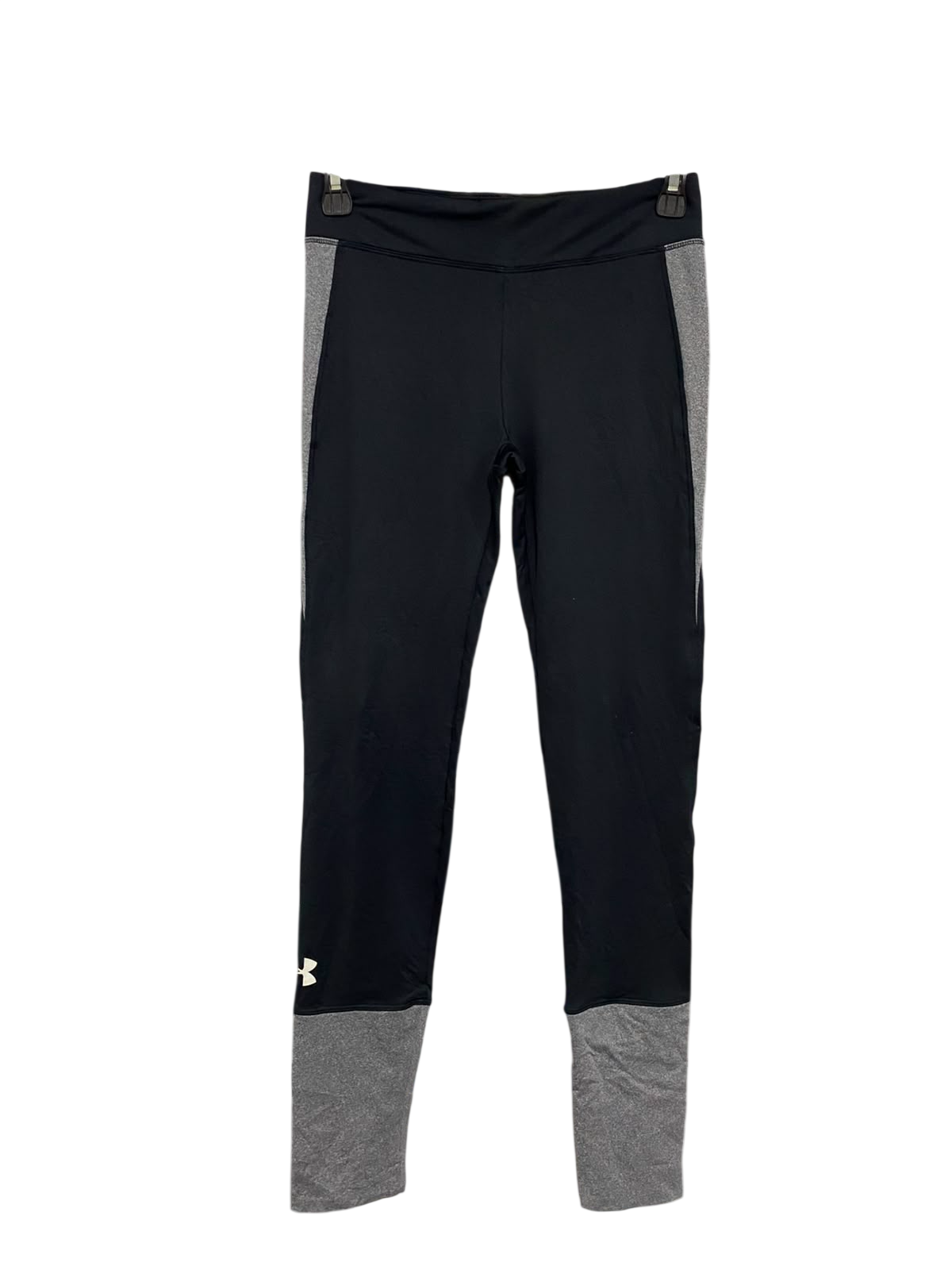 UNDER ARMOUR |XS| WAIST 24| A38| BLACK & GREY COLORBLOCK PERFORMANCE LEGGINGS