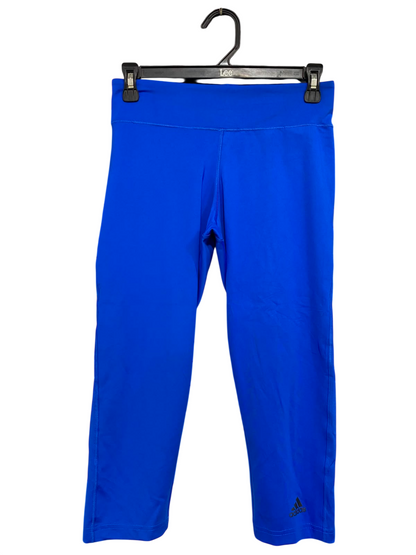 ADDIAS |S| WAIST 26| A38| ROYAL BLUE CROPPED ATHLEISURE PERFORMANCE LEGGINGS