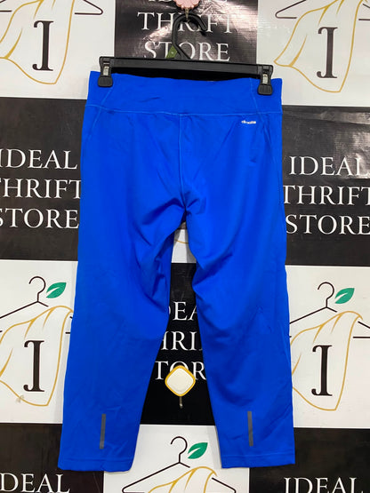ADDIAS |S| WAIST 26| A38| ROYAL BLUE CROPPED ATHLEISURE PERFORMANCE LEGGINGS