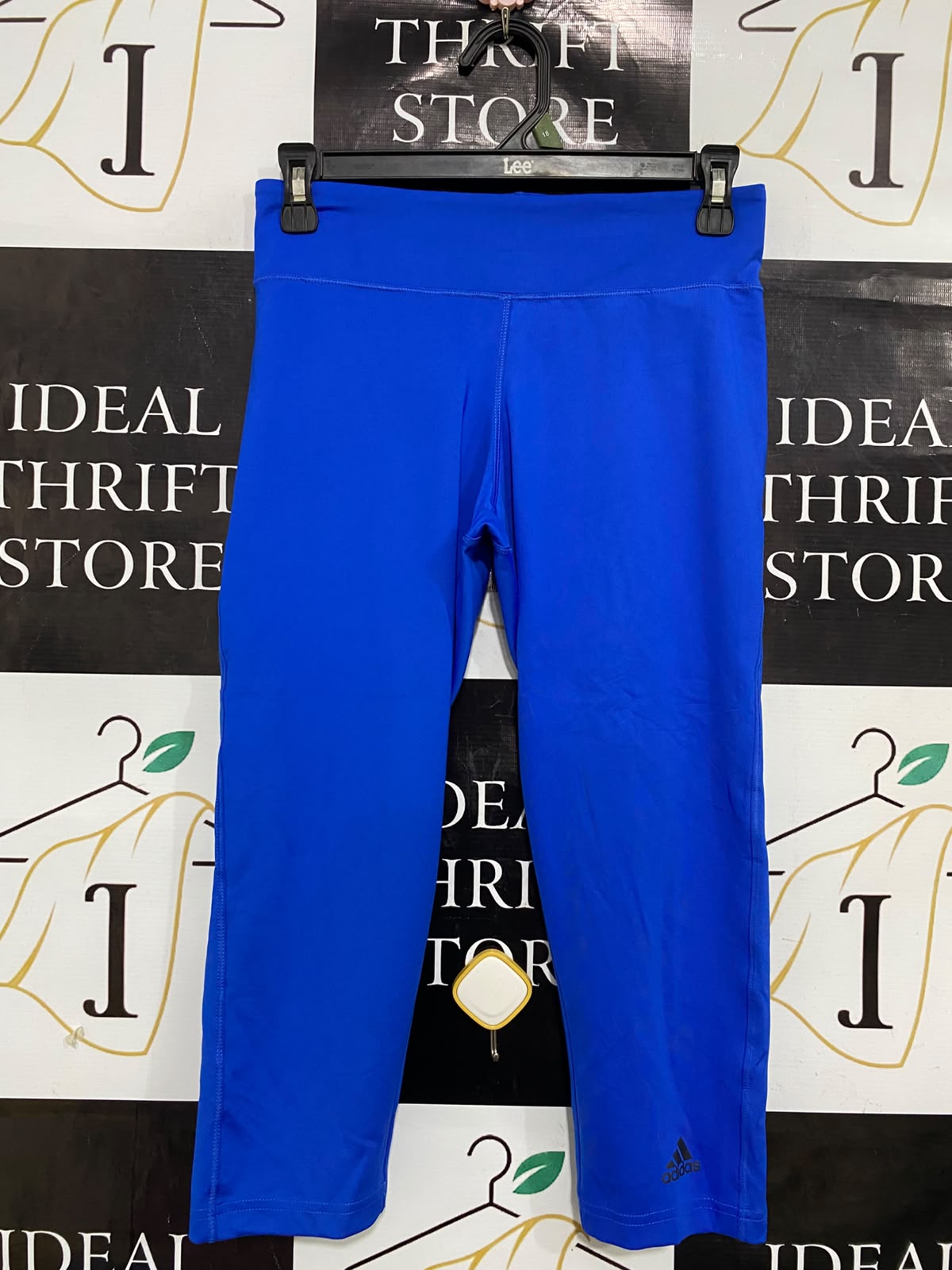 ADDIAS |S| WAIST 26| A38| ROYAL BLUE CROPPED ATHLEISURE PERFORMANCE LEGGINGS