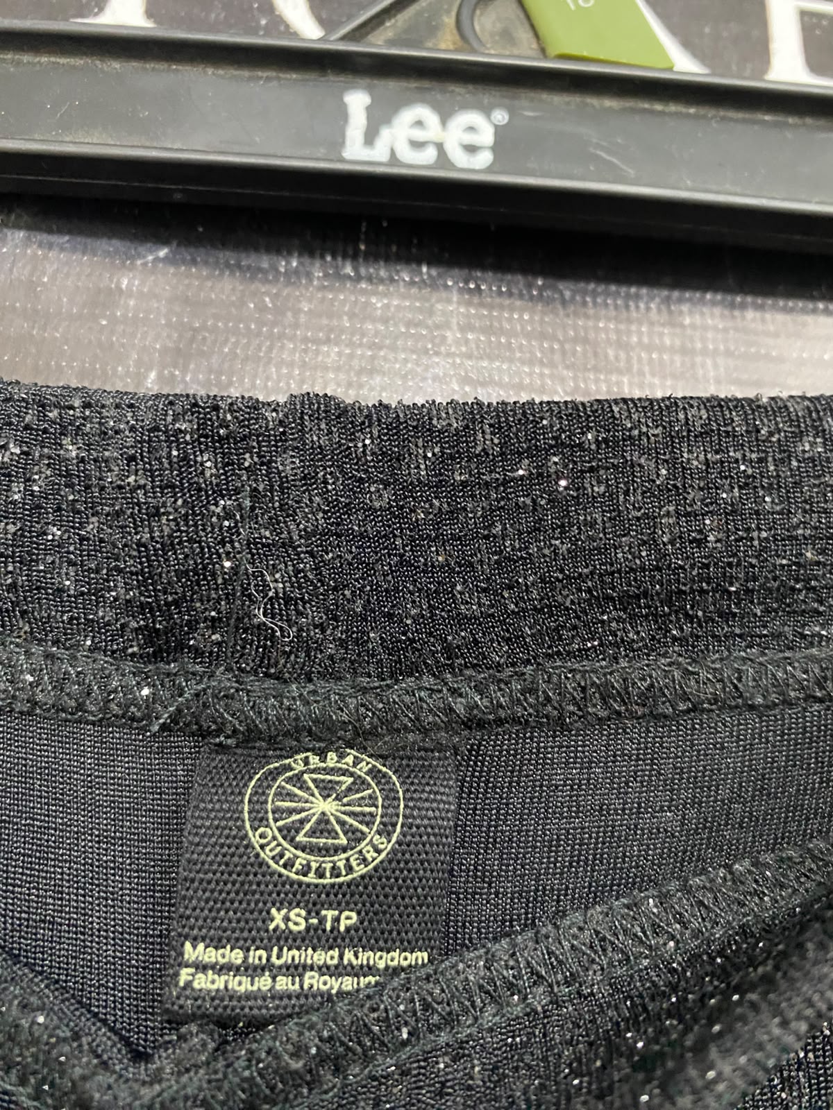 URBAN |XS| WAIST 22| A38| BLACK SPARKLE SHIMMER HIGH-WAIST WIDE-LEG LOUNGE PANTS