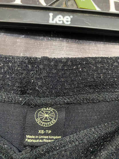 URBAN |XS| WAIST 22| A38| BLACK SPARKLE SHIMMER HIGH-WAIST WIDE-LEG LOUNGE PANTS