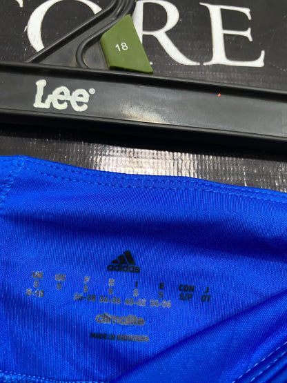 ADDIAS |S| WAIST 26| A38| ROYAL BLUE CROPPED ATHLEISURE PERFORMANCE LEGGINGS