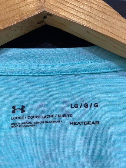 UNDER ARMOUR |L| BUST 20| A38| MINT GREEN ATHLETIC PERFORMANCE T-SHIRT