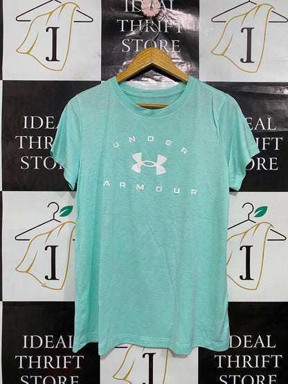 UNDER ARMOUR |L| BUST 20| A38| MINT GREEN ATHLETIC PERFORMANCE T-SHIRT
