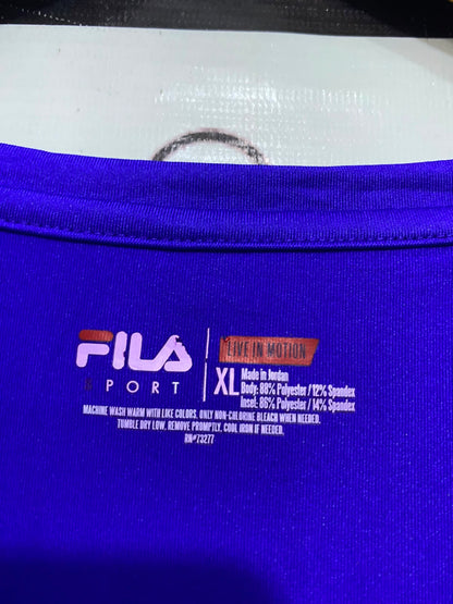 FILA |XL| BUST 20| A38| ROYAL BLUE V-NECK ATHLETIC PERFORMANCE T-SHIRT