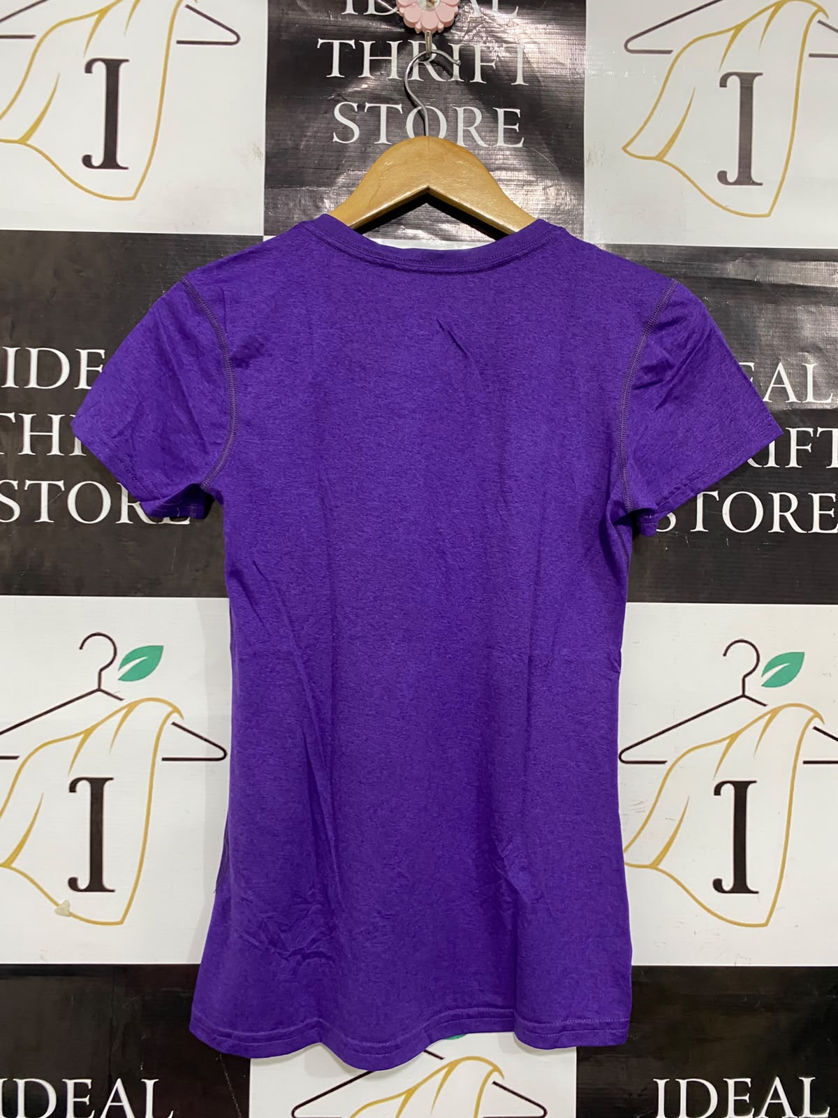 NIKE |XS| BUST 15| A38| PURPLE HEATHER DRI-FIT V-NECK ATHLETIC T-SHIRT