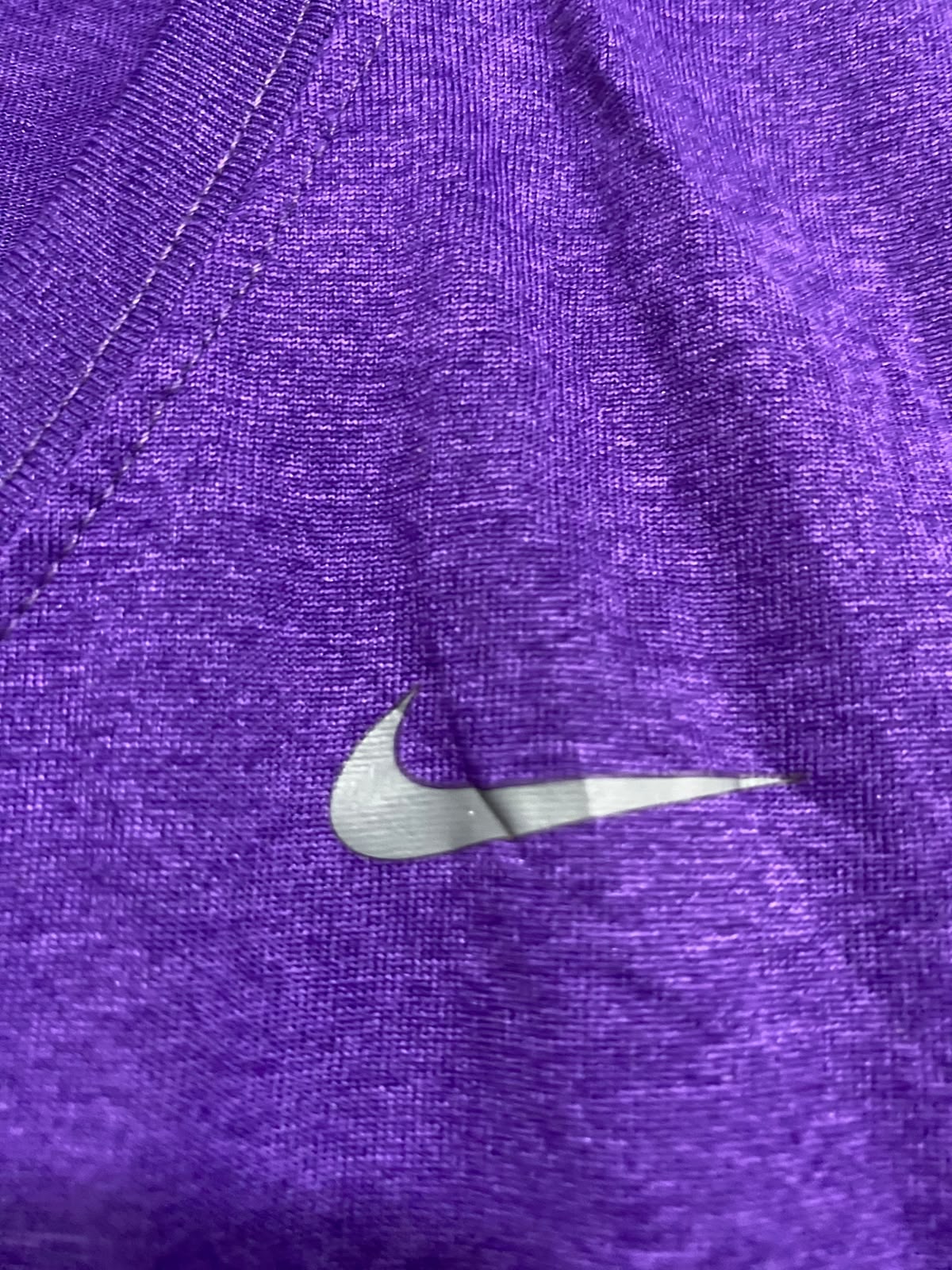 NIKE |XS| BUST 15| A38| PURPLE HEATHER DRI-FIT V-NECK ATHLETIC T-SHIRT