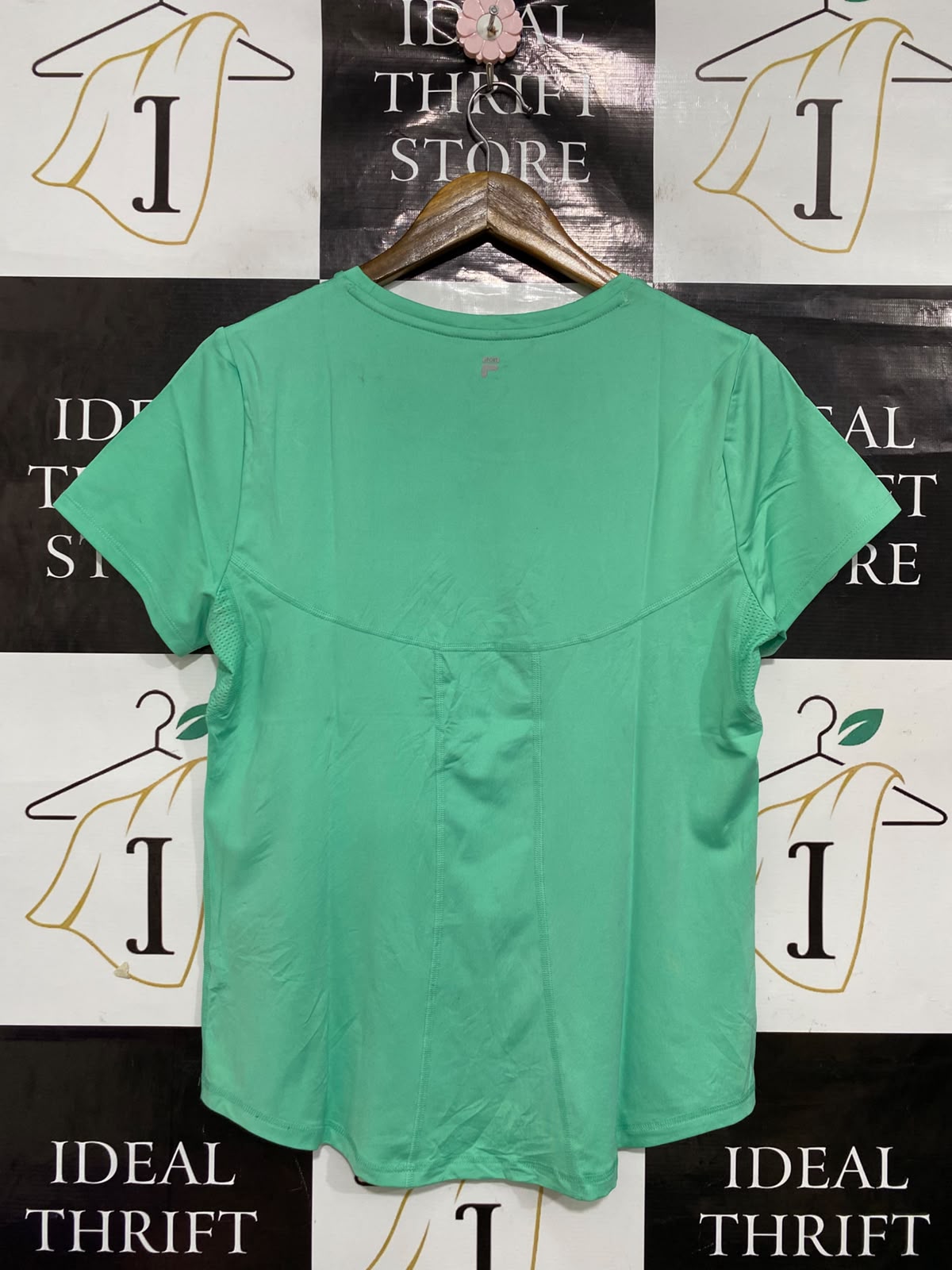 FILA |L| BUST 18| A38| MINT GREEN MESH-PANEL ATHLETIC PERFORMANCE T-SHIRT