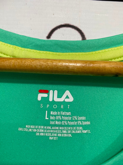 FILA |L| BUST 18| A38| MINT GREEN MESH-PANEL ATHLETIC PERFORMANCE T-SHIRT