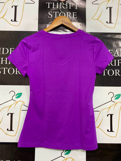 FILA |S| BUST 15| A38| PURPLE V-NECK ATHLETIC PERFORMANCE T-SHIRT