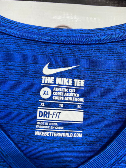 NIKE |XL| BUST 19| A38| BLUE HEATHER DRI-FIT V-NECK ATHLETIC T-SHIRT