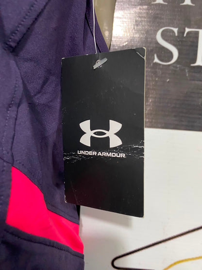 UNDER ARMOUR |M| BUST 16| A38| PURPLE & NEON PINK ATHLETIC CROP TANK TOP