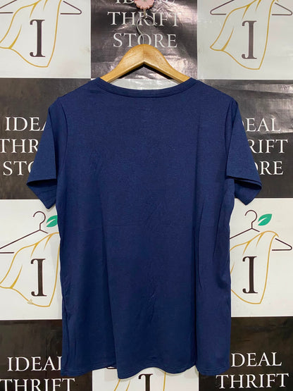 NIKE |L| BUST 20| A38| NAVY AIR FORCE BRANDED DRI-FIT V-NECK ATHLETIC T-SHIRT