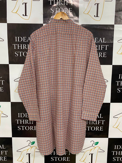UNIQLO |XL| BUST 24| A38| INES DE LA FRESSANGE PLAID MANDARIN COLLAR TUNIC SHIRT