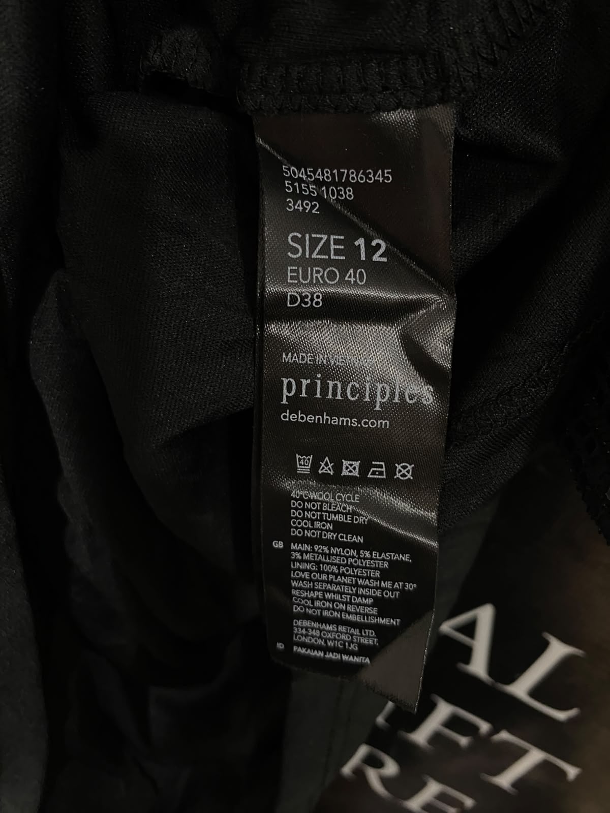 PRINCIPLES |M| BUST 17| A38| BLACK STRIPED SEQUIN KNOT-ACCENT LONG-SLEEVE MAXI DRESS