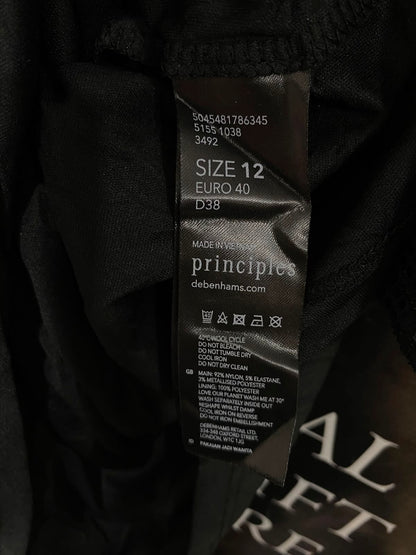PRINCIPLES |M| BUST 17| A38| BLACK STRIPED SEQUIN KNOT-ACCENT LONG-SLEEVE MAXI DRESS