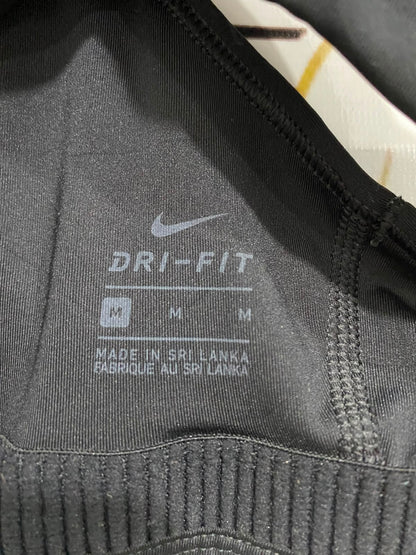 NIKE |M| BUST 13| A37| BLACK & WHITE BOLD LOGO ATHLETIC SPORTS BRA