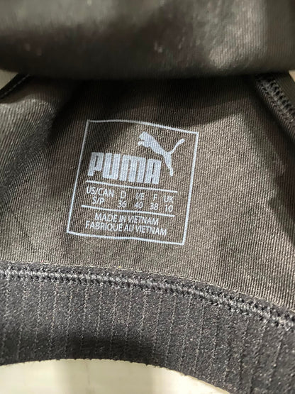 PUMA |S| BUST 12| A37| BLACK & SILVER LEAPING CAT ATHLETIC SPORTS BRA