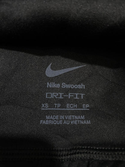 NIKE |XS| BUST 11| A37| BLACK & OFF-WHITE COLORBLOCK PATCH LOGO SPORTS BRA