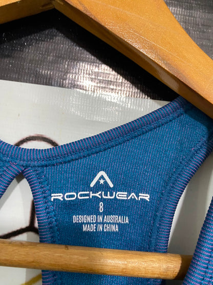 ROCKWEAR |S| BUST 12| A37| TEAL SEAMLESS CUTOUT ATHLETIC SPORTS BRA