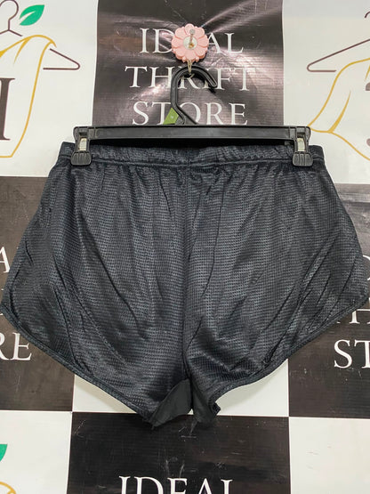 NIKE |S| WAIST 26| A37| BLACK & WHITE SWOOSH PERFORMANCE RUNNING SHORTS
