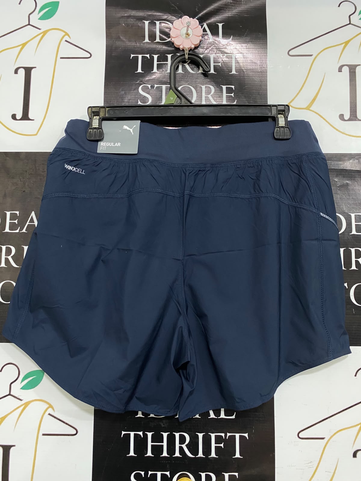 PUMA |M| WAIST 28| A37| WINDCALL NAVY BLUE PERFORMANCE RUNNING SHORTS
