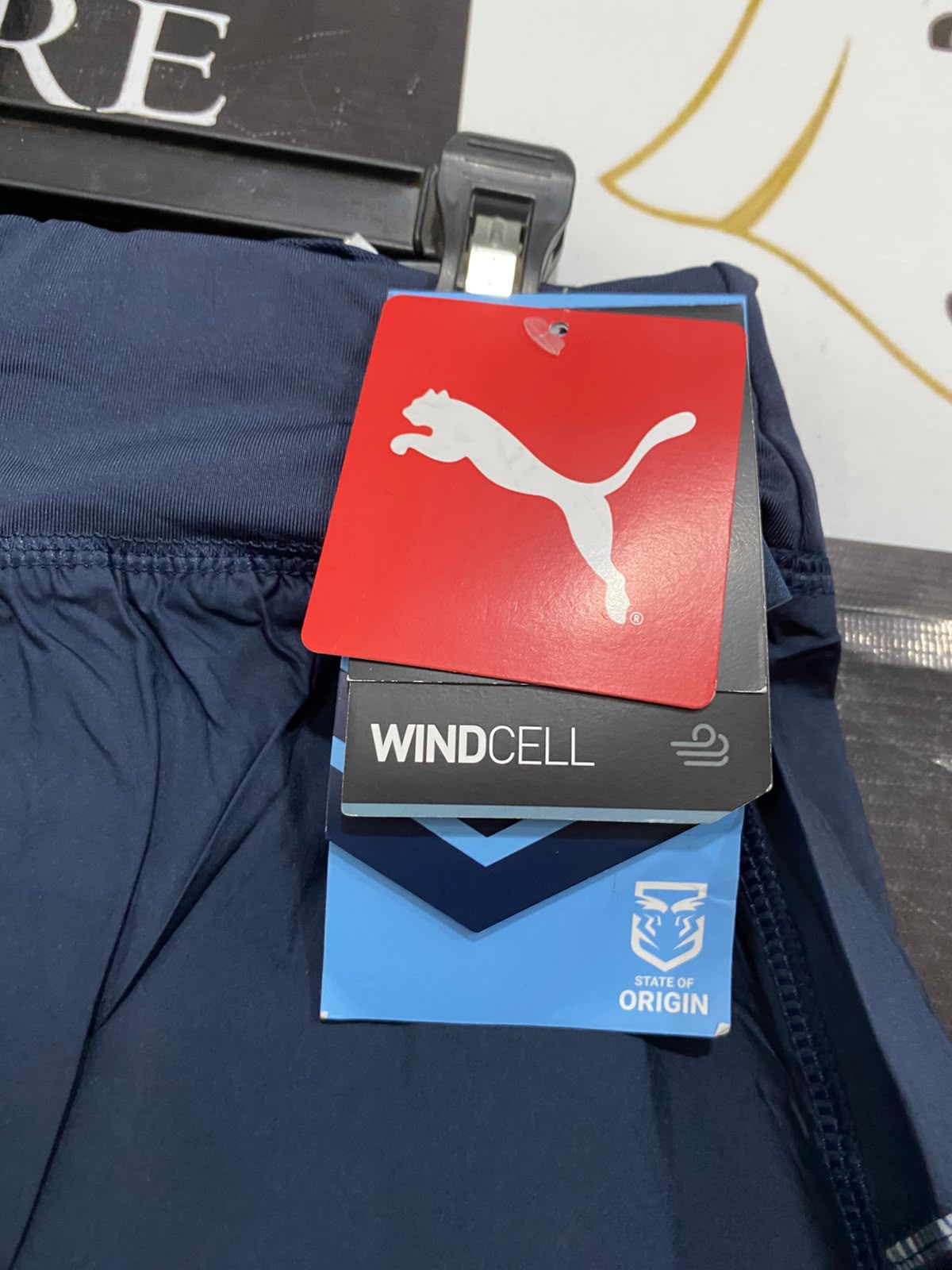 PUMA |M| WAIST 28| A37| WINDCALL NAVY BLUE PERFORMANCE RUNNING SHORTS