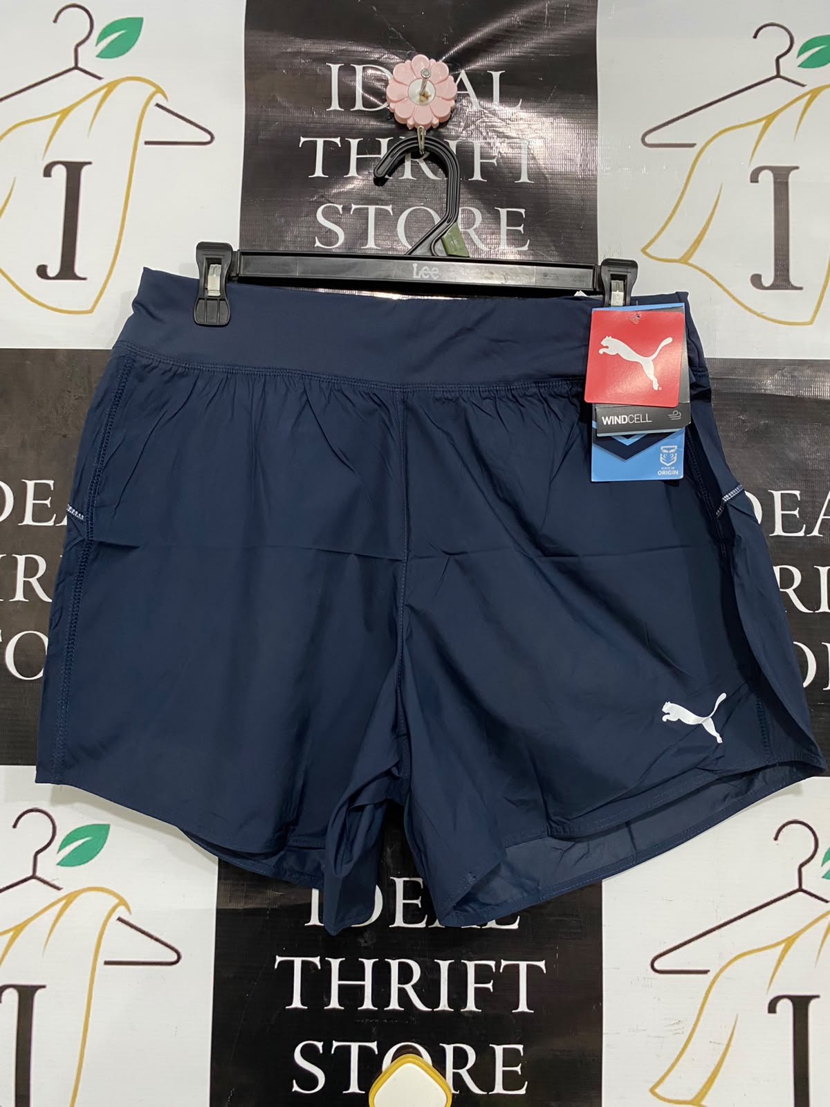 PUMA |M| WAIST 28| A37| WINDCALL NAVY BLUE PERFORMANCE RUNNING SHORTS
