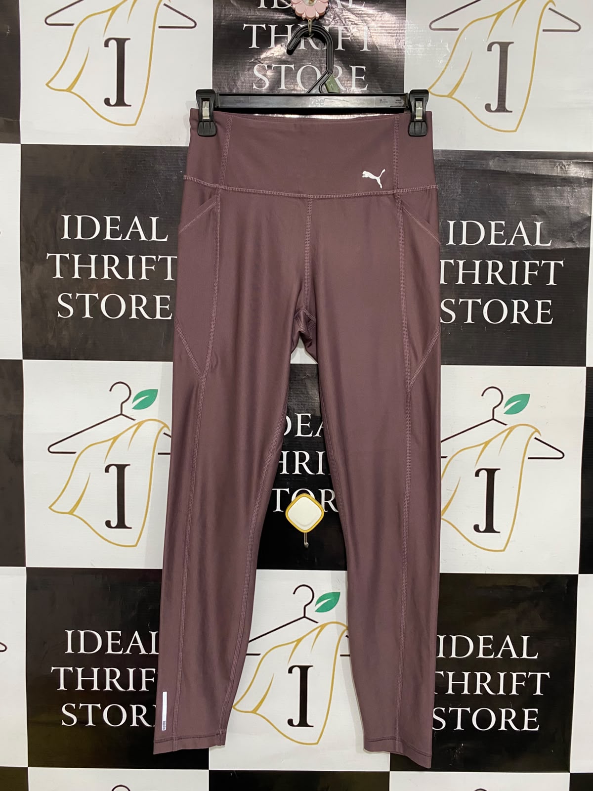 PUMA |S| WAIST 24| A37| MAUVE / DUSTY ROSE HIGH-WAISTED POCKET ATHLETIC LEGGINGS