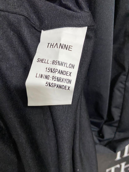 THANNE |XS| WAIST 24| A37| BLACK SATIN MINIMALIST SLIM MAXI SKIRT