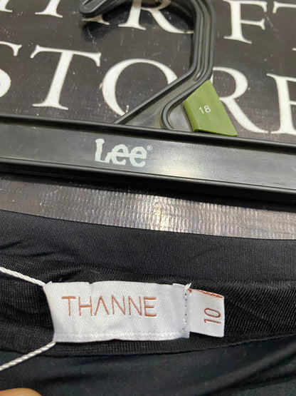 THANNE |XS| WAIST 24| A37| BLACK SATIN MINIMALIST SLIM MAXI SKIRT