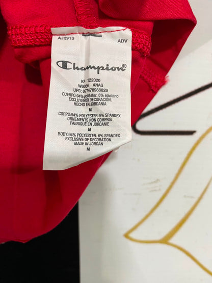 CHAMPION |M| BUST 17| A37| DOUBLE DRY RED KNOT-FRONT ATHLETIC T-SHIRT