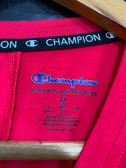 CHAMPION |M| BUST 17| A37| DOUBLE DRY RED KNOT-FRONT ATHLETIC T-SHIRT