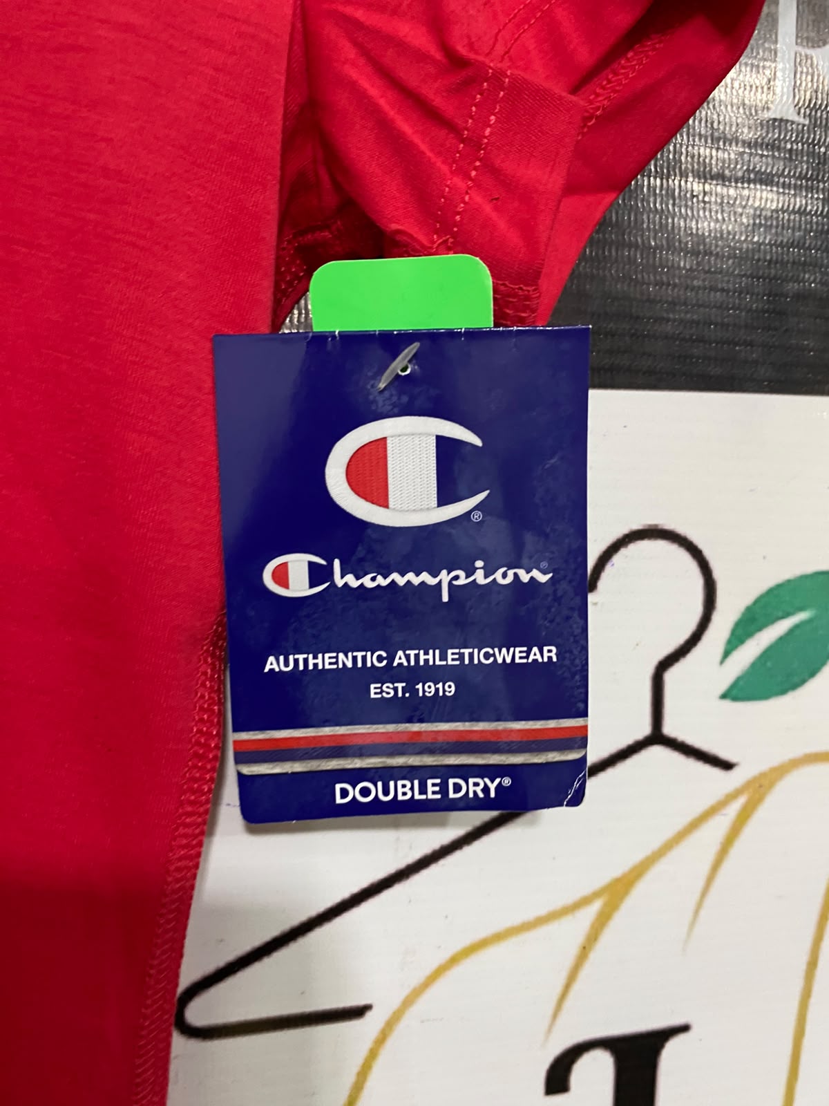CHAMPION |M| BUST 17| A37| DOUBLE DRY RED KNOT-FRONT ATHLETIC T-SHIRT