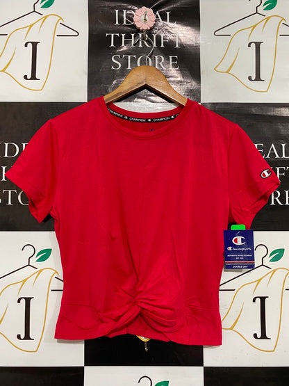 CHAMPION |M| BUST 17| A37| DOUBLE DRY RED KNOT-FRONT ATHLETIC T-SHIRT