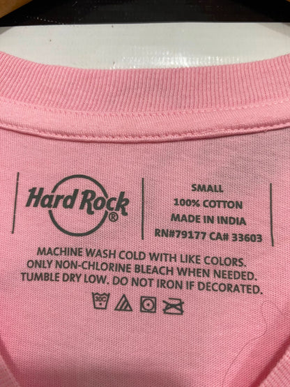 HARD ROCK |S| BUST 17| A37| HARD ROCK CAFE KYOTO LIGHT PINK GRAPHIC T-SHIRT