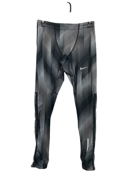 NIKE |M| WAIST 26| A38| GREY GEOMETRIC PRINT PERFORMANCE RUNNING TIGHTS
