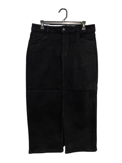 ANKO |L| WAIST 32| A38| BLACK DENIM MIDI UTILITY SKIRT