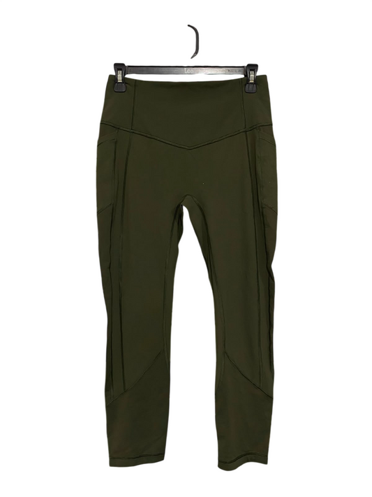 LULULEMON |S| WAIST 26| OLIVE GREEN HIGH-WAISTED UTILITY ACTIVE LEGGINGS