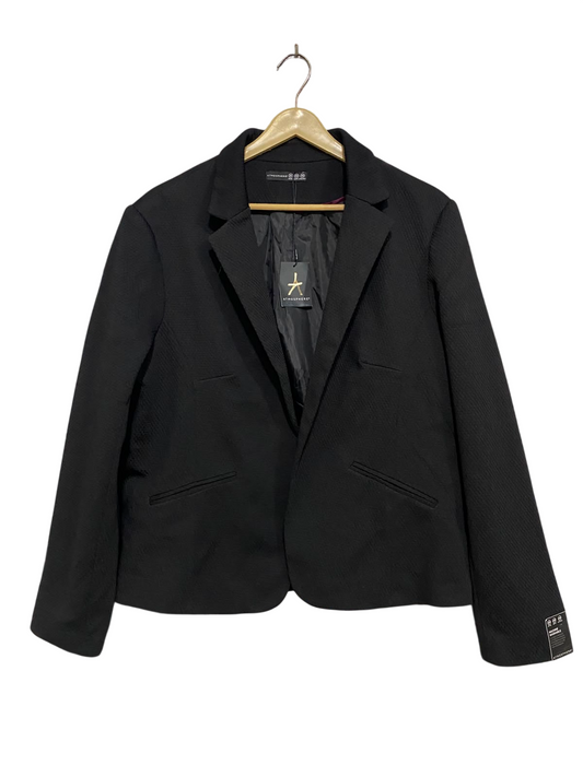 ATMOSPHERE |L| BUST 22| A38| BLACK TEXTURED TAILORED BLAZER