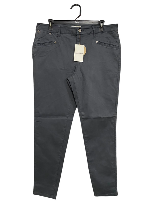 COUNTRY ROAD |XL| WAIST 34| A39| CHARCOAL GREY MID-RISE UTILITY SLIM TROUSERS